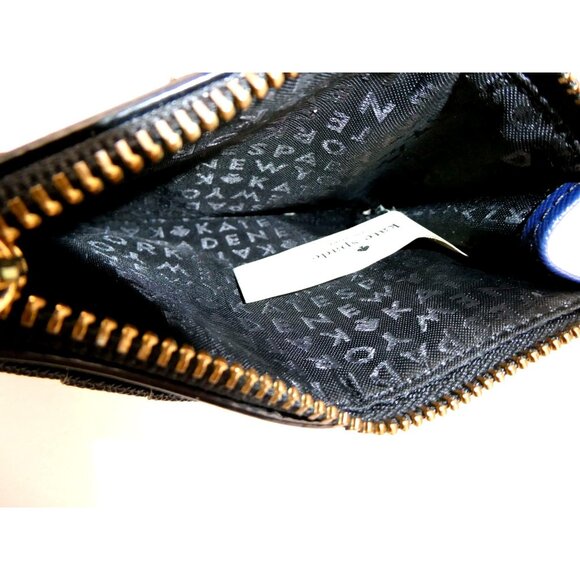 Kate Spade New York Striped Card Holder Wallet W/ Zipper & Keyring - Picture 7 of 13